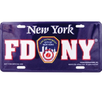 PLAQUE IMMATRICULATION FDNY BLEU