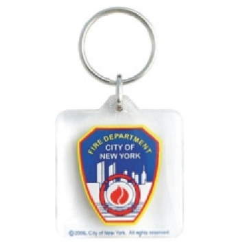 PORTE-CLES LONG FDNY TRANSPARENT