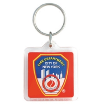 PORTE-CLES LONG FDNY ROUGE