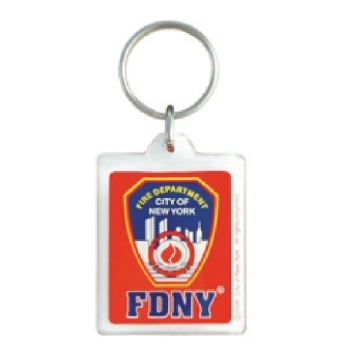 PORTE-CLES FDNY RECTANGLE ROUGE