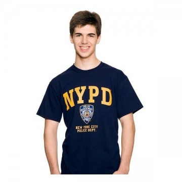 TEE-SHIRT NYPD NAVY - JAUNE