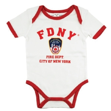 BODY MANCHE COURTE FDNY WHITE BI COLOR