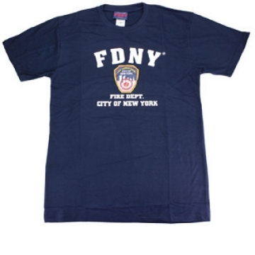 TEE SHIRT FDNY NAVY BLANC