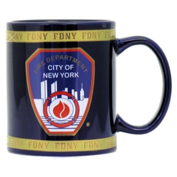 MINI MUG NAVY GOLD FDNY