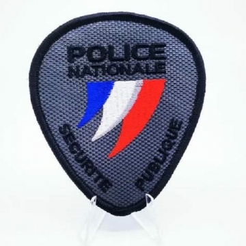 Habimat - Ecusson de bras Police Nationale Sécurité Publique gris